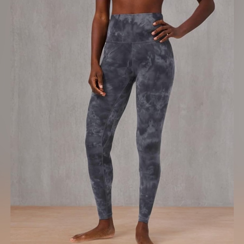 Lululemon Align High Rise Pant 28" Diamond Dye Buttery Soft Pitch Grey 10 FLAW*